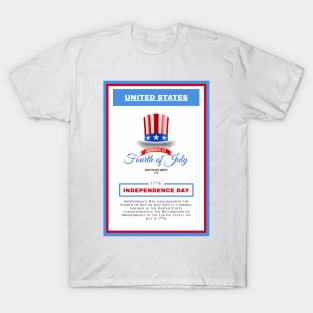 Independence Day - United States - For 4th of july - Print Design Poster - 1706202 T-Shirt